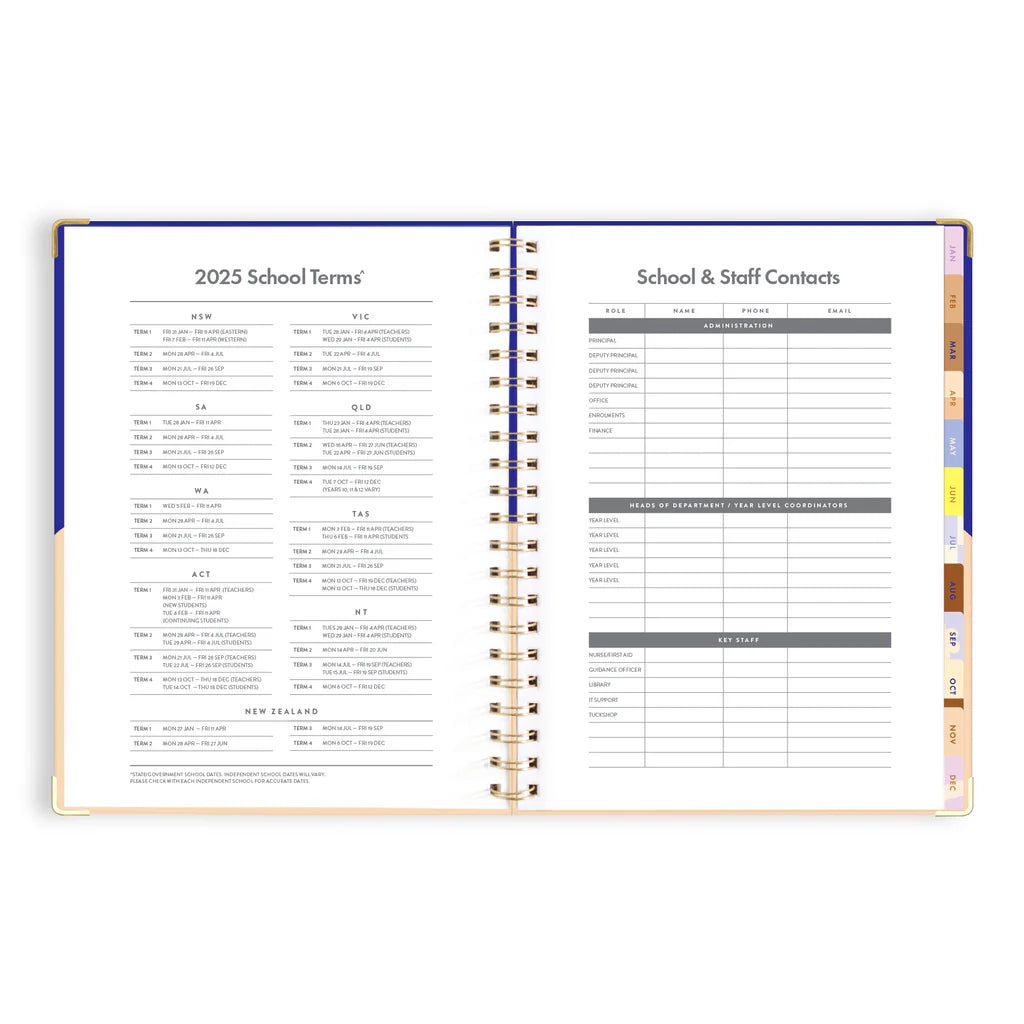 2025 Academic Planner A4