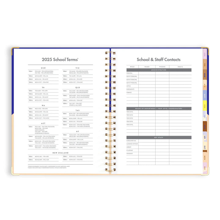 2025 Academic Planner A4