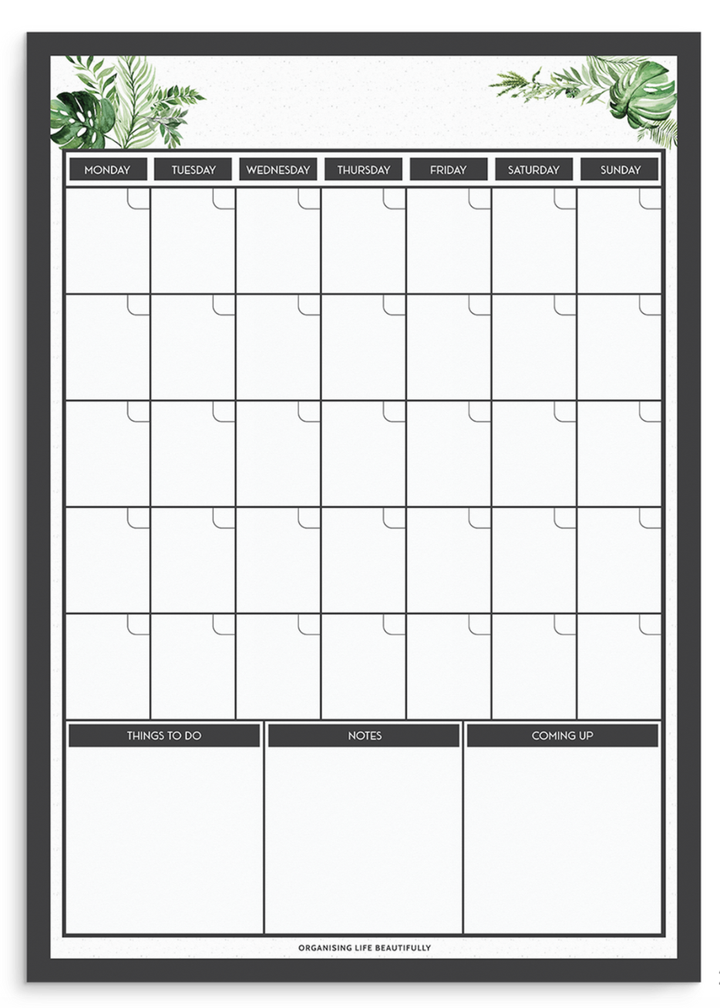 Monthly Calendar Magnet A3