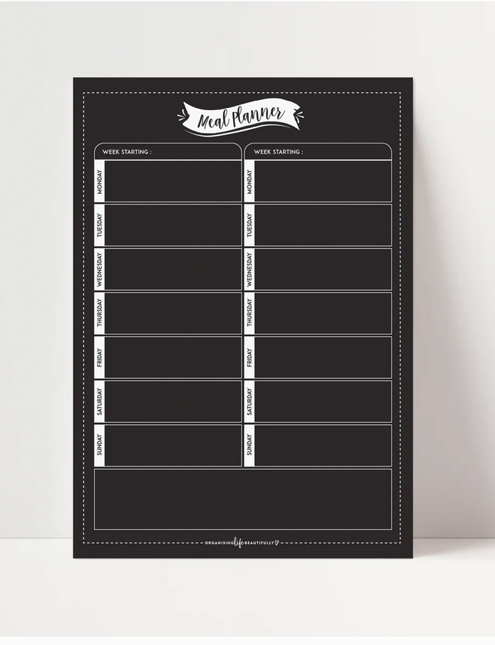 Weekly Meal Planner Magnet A4