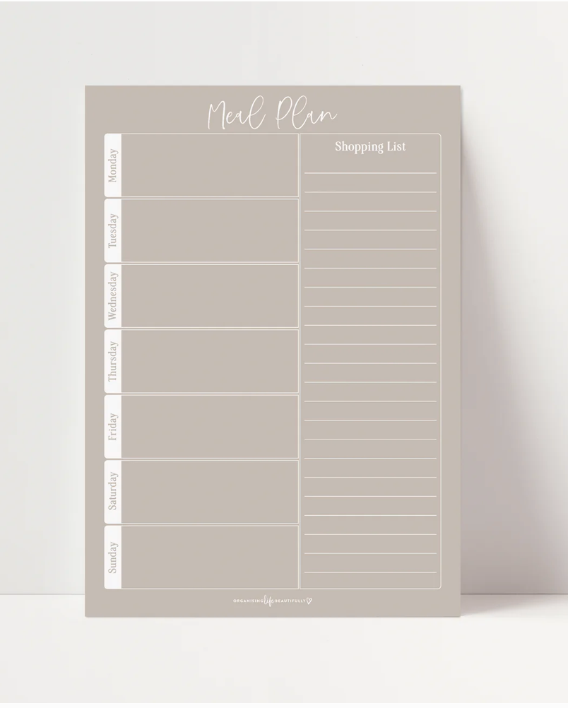 Weekly Meal Planner Magnet A4