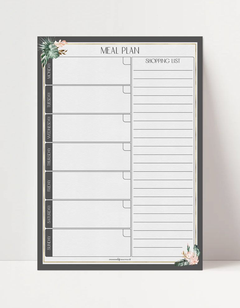 Weekly Meal Planner Magnet A4