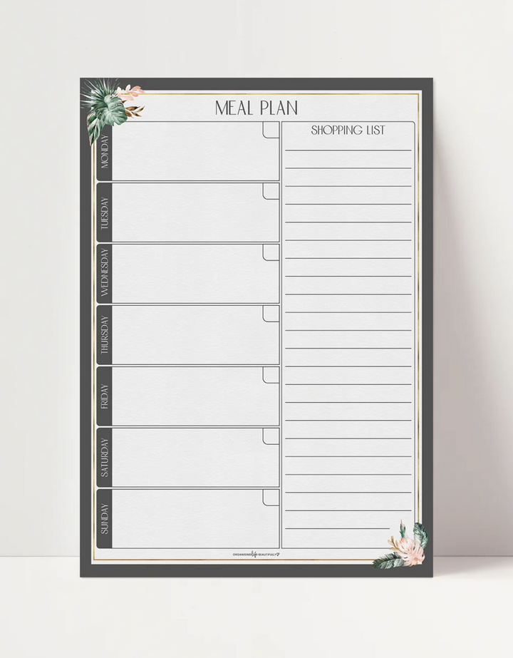 Weekly Meal Planner Magnet A4