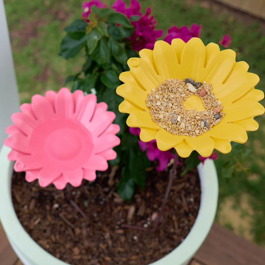 Sunflower Bamboo Bird Bath