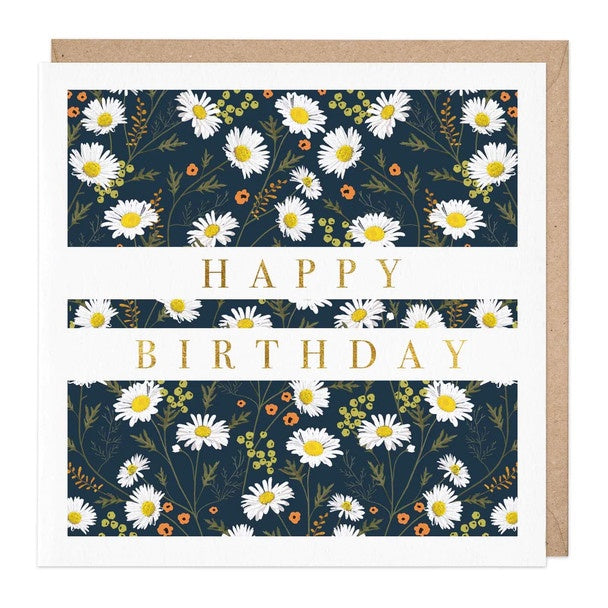 Card Dark Daisy Birthday