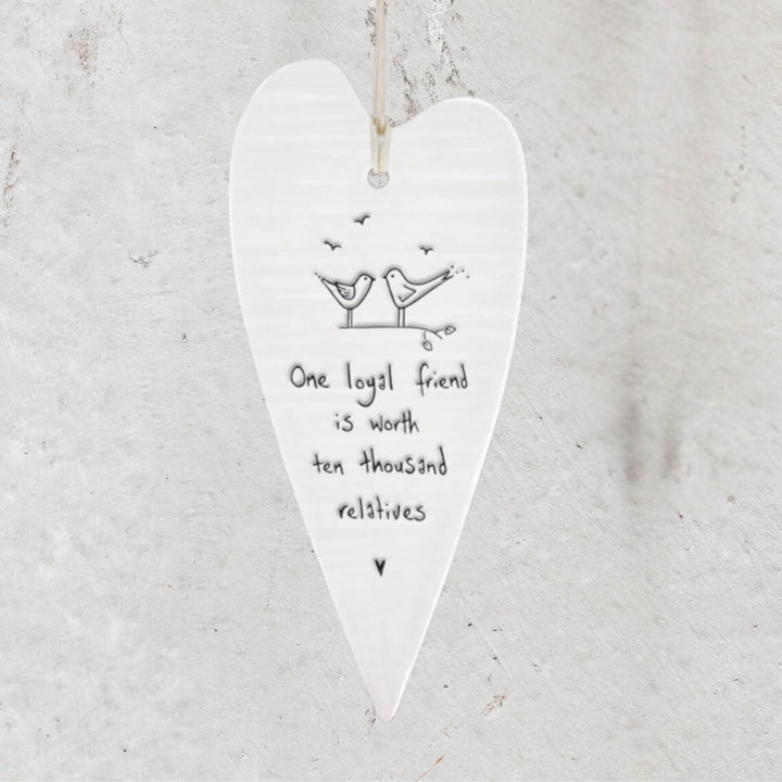 Porcelain Long Hanging Heart