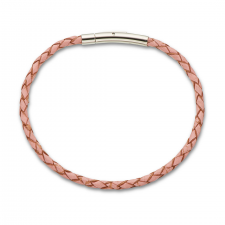 Bracelet Fine Leather Plaited 19cm