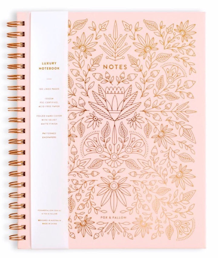 Spiral Notebook Large Rose Quartz