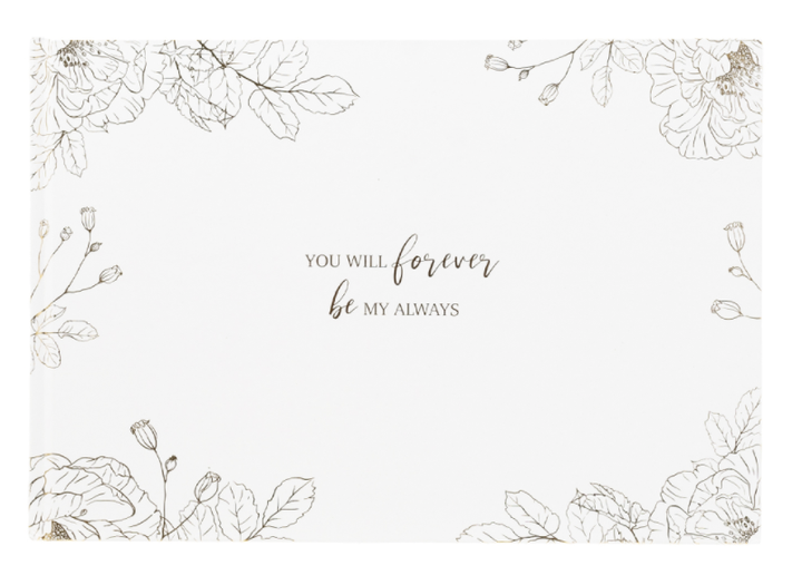 Wedding Guest Book Gold Foil