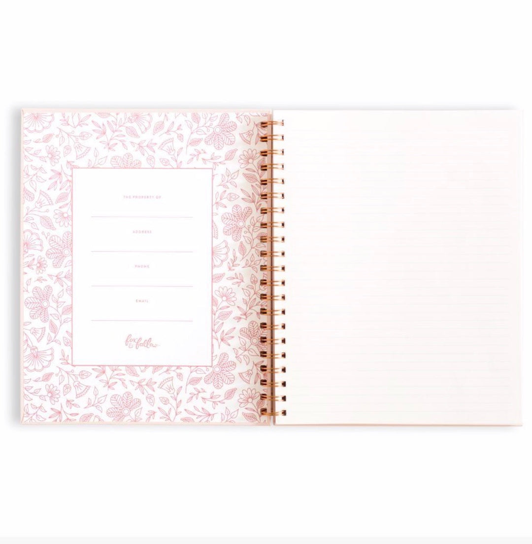 Spiral Notebook Large Rose Quartz