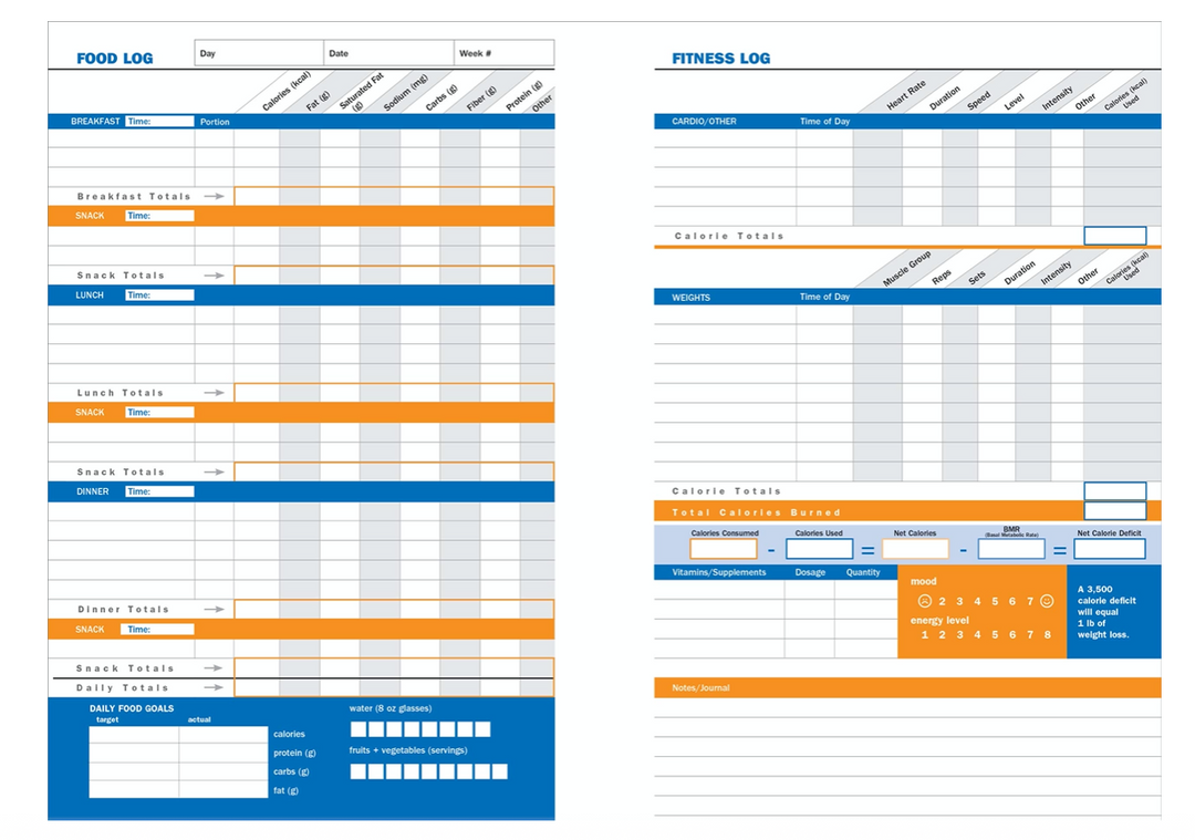 Diet And Fitness Journal