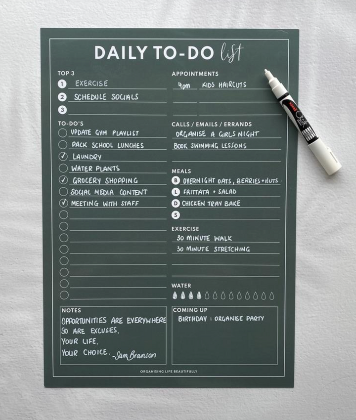 Daily To-Do List Magnet A3