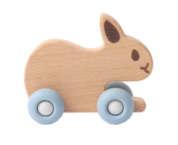 Baby Bunny Beechwood & Silicone Toy