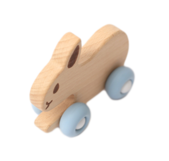 Baby Bunny Beechwood & Silicone Toy