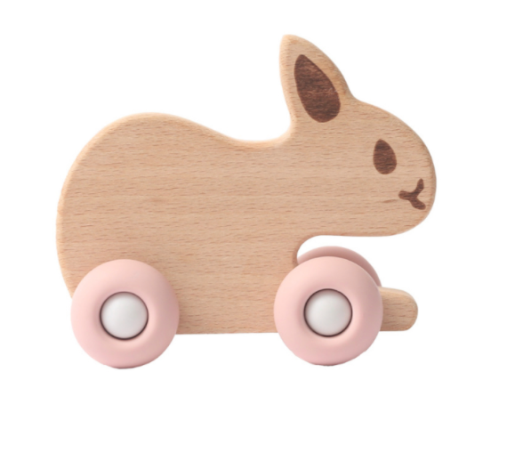 Baby Bunny Beechwood & Silicone Toy