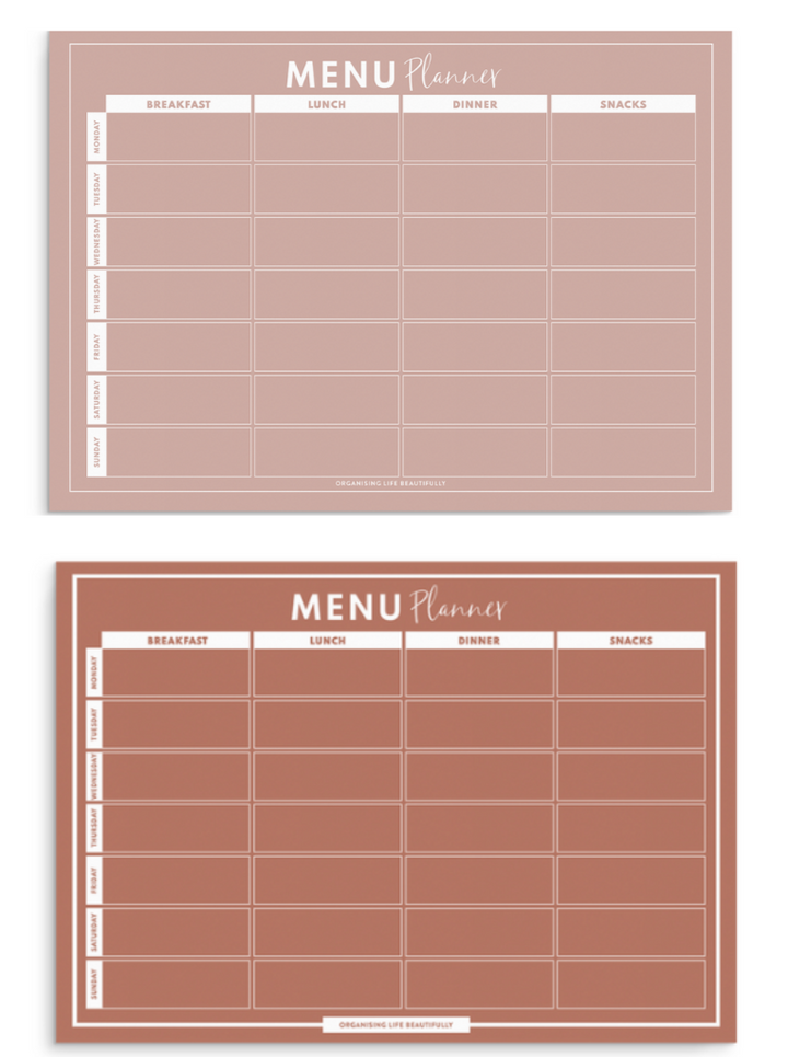 Weekly Menu Planner Magnet A4