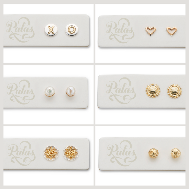 Earrings Stud Silver Brass Assorted Designs